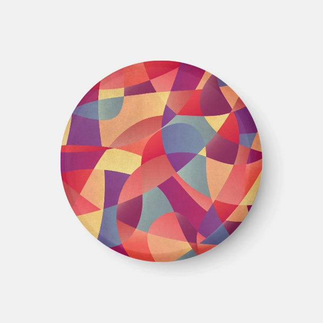 Färgfläckar: Geometric Triangles - bakgrund Magnet (Framsidan)
