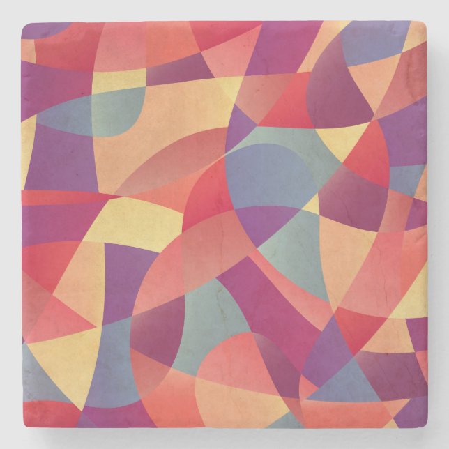 Färgfläckar: Geometric Triangles - bakgrund Stenunderlägg (Framsidan)