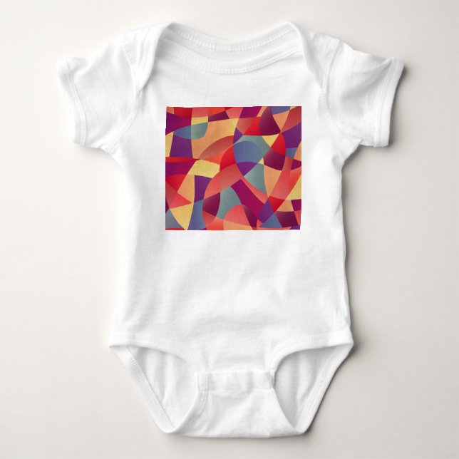 Färgfläckar: Geometric Triangles - bakgrund T Shirt (Framsida)