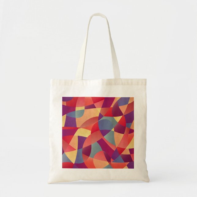 Färgfläckar: Geometric Triangles - bakgrund Tygkasse (Framsidan)