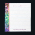 Färgfläckar Glitter och miniatyrdiagram Anteckningsblock<br><div class="desc">Coola färglös faux glitter. Design finns på andra produkter och kan begäras på alla produkter som Zazzle erbjuder. Om du behöver hjälp med att anpassa någon av mina designers kontaktar du ArtOnWear-designern. Kostnadsfri textformatering med hjälp av direkthjälp tillgänglig på begäran.</div>