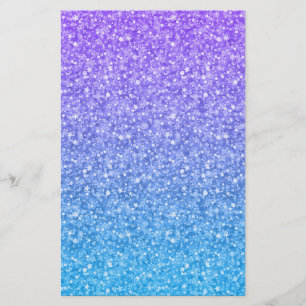 Färgfläckar Glitter och Mönster Brevpapper