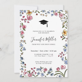 Färgfläckar hand plockade Studentfest Foto Julkort