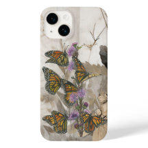Färgfläckar, handmålade, monarch Butterflies