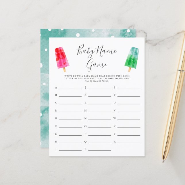 Färgfläckar i Baby Namn (Fram/Back In Situ)