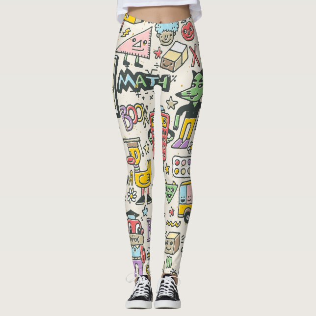 Färgfläckar i back to school leggings (Framsida)