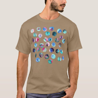 Färgfläckar i Bläck Dots Rosa blue marin T Shirt