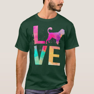 Färgfläckar i Hund ger portugisiska Vatten Hund T Shirt