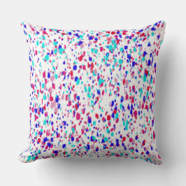 Färgfläckar i Mönster Kudde