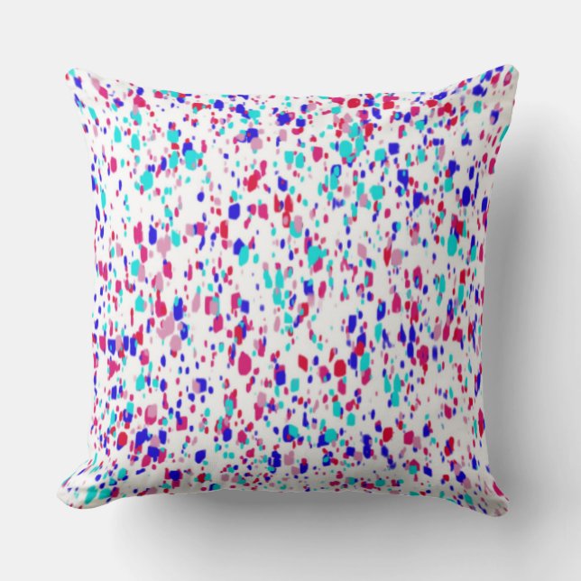 Färgfläckar i Mönster Kudde (Framsida)