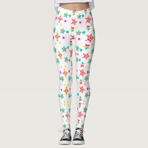 Färgfläckar i mönster leggings