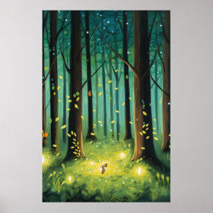 Färgfläckar i skogskonsten - utskrivbara poster