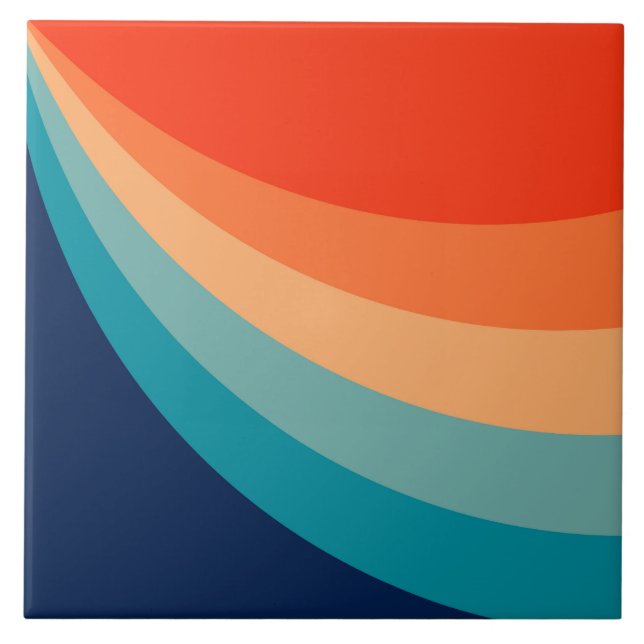 Färgfläckar i sol kakelplatta (Framsidan)