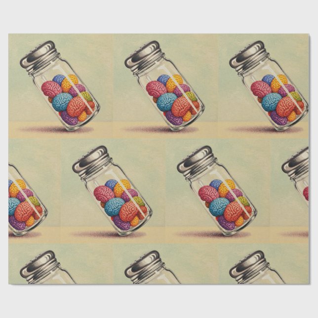 Färgfläckar, långa presentpapper (Platt)