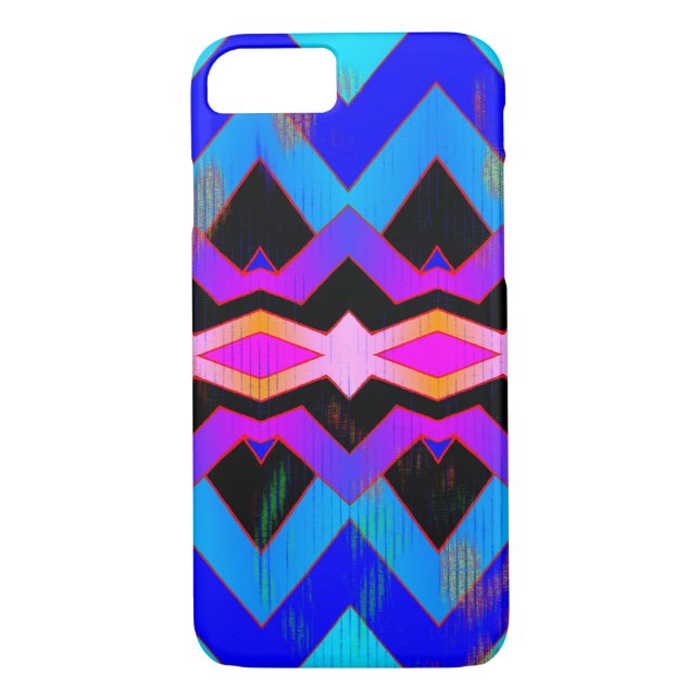 Färgfläckar Lila Magenta Geometric Mönster Case-Mate iPhone Skal (Baksida)