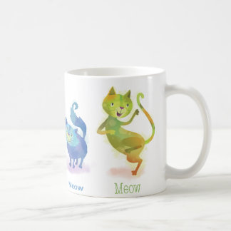 Färgfläckar Lycklig Cats Mugg