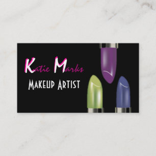 Färgfläckar Makeup Artist Affärskort Visitkort