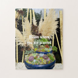 Färgfläckar med Silver-gräs Pussel