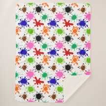 Färgfläckar Mönster i vitt