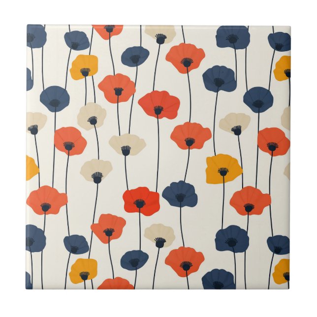 Färgfläckar mönster kakelplatta (Framsidan)