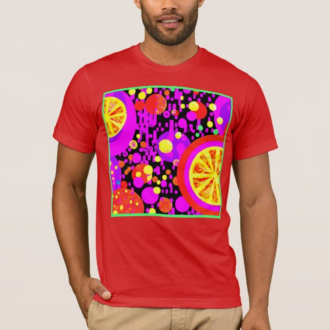 Färgfläckar Mönster T Shirt (Framsida)