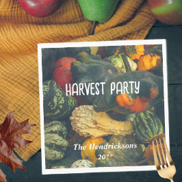 Färgfläckar och pumpor från hösten pappersservett