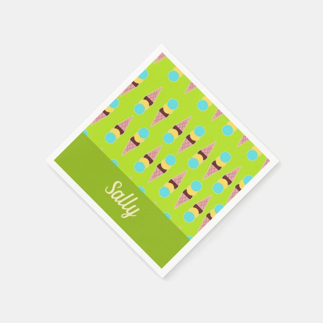 Färgfläckar på grönten pappersservett (Hörn)