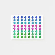 Färgfläckar på Heart Mönster Heart Gemstones