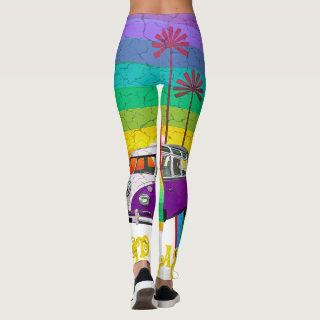 Färgfläckar på Hippie Surfa Leggings (Baksida)