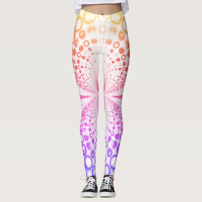 Färgfläckar på konsthalt leggings (Framsida)
