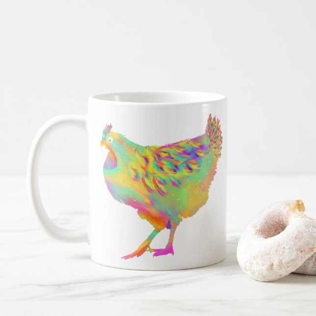 Färgfläckar på kutéer Färgfläckar på husdjur Kaffemugg (Med munk)