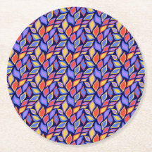 Färgfläckar på Pappra Underläggen Löv Mönster