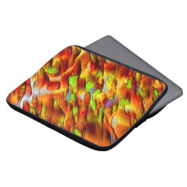 Färgfläckar på rödaktig och kromad gult, hett färg laptop fodral