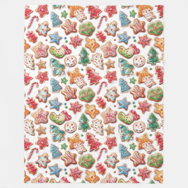 Färgfläckar på sötvattensfärgade julkakor fleecefilt