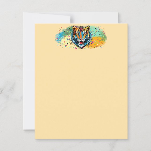 Färgfläckar på Tiger Head Rainbow färg (Framsida)