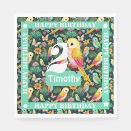 Färgfläckar Personlig 2:a födelsedagen Pappersservett