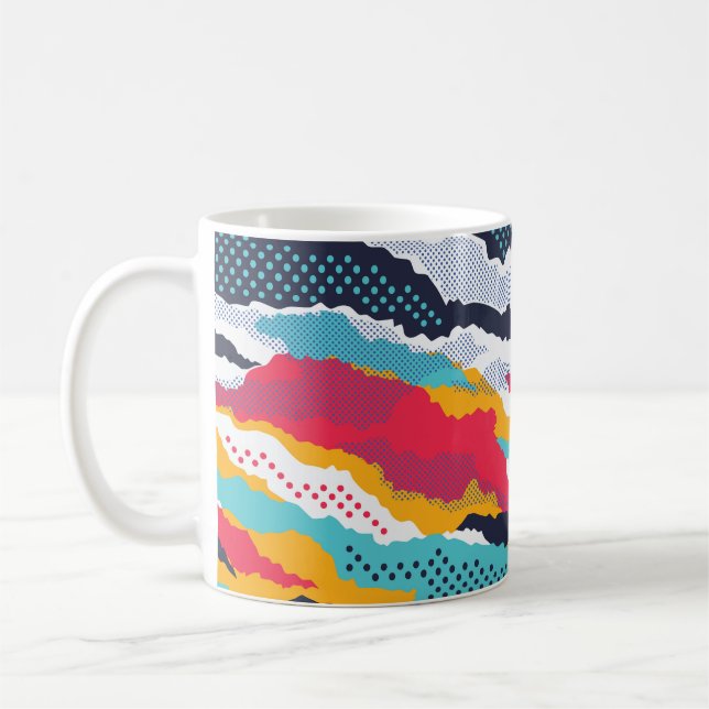 Färgfläckar: Polka Dot-Vintage Kaffemugg (Vänster)
