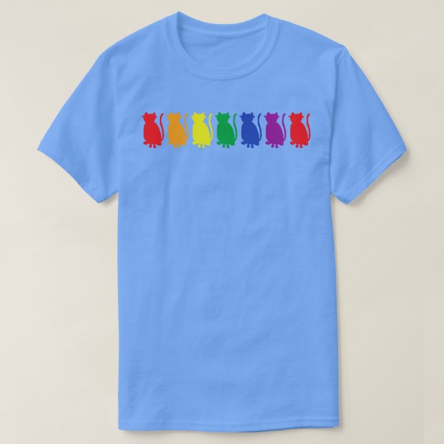 Färgfläckar Pridet Regnbåge T Shirt (Design framsida)