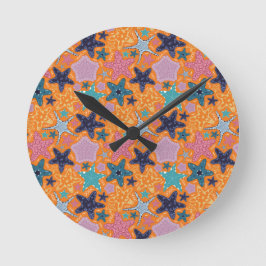 Färgfläckar Rund Klocka