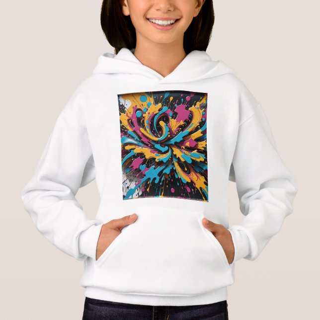 färgfläckar t shirt (Framsida)