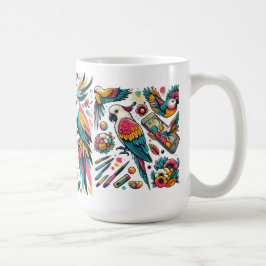 Färgfläckar Tropical Art Kaffemugg