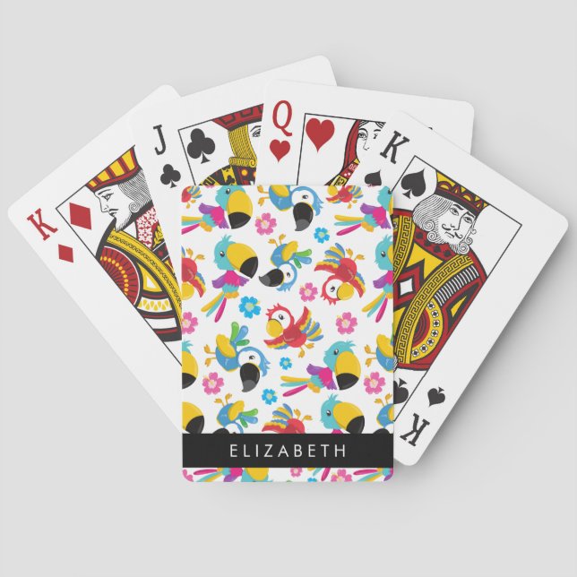 Färgfläckar, tropiska morötter, ditt namn casinokort (Baksidan)