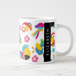 Färgfläckar, tropiska morötter, ditt namn jumbo mugg