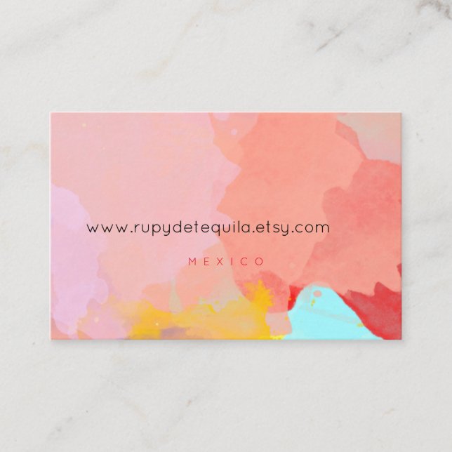 Färgfläckar visitkort (Framsida)