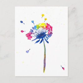 Färgfläckat vykort för regnbåge