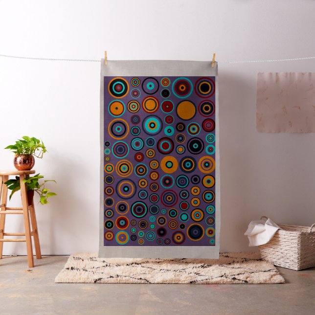 Färgfläckcirklar för Polka Mönster #4 Tyg (In Situ)