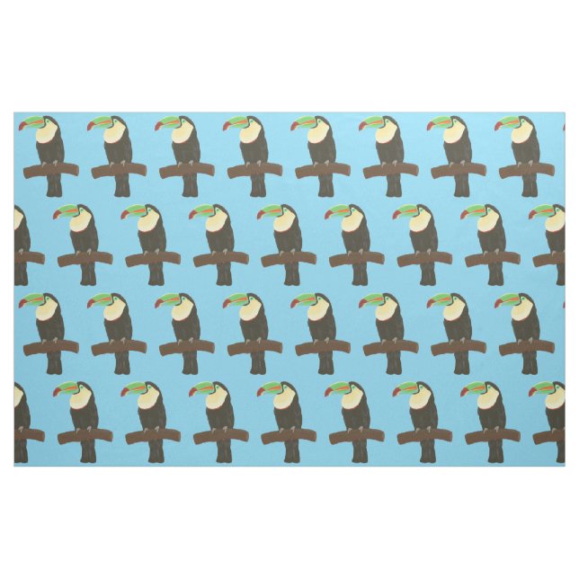 Färgfläckfågel på Gren Fabric Tyg (Fat Quarter)