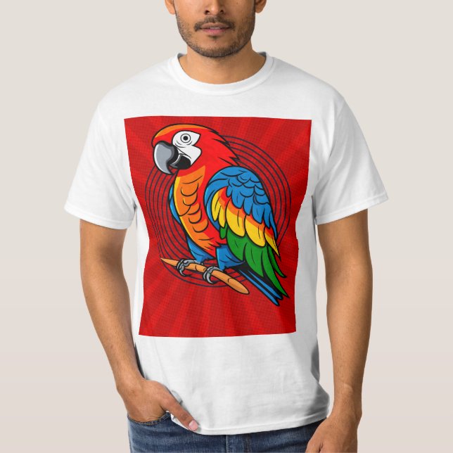 Färgfläckfåglar T-Shirt (Framsida)