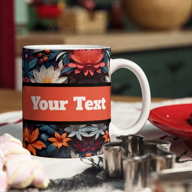 Färgfläckfri Mönster Fabric Coffee Mugg (Skapare uppladdad)