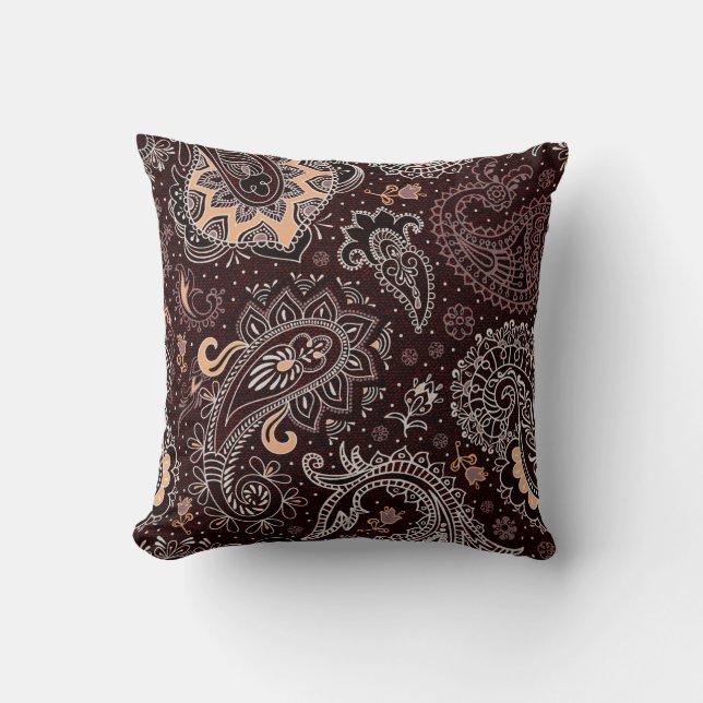 Färgfläckfri mönster i paisley stil. Vintag Kudde (Framsida)